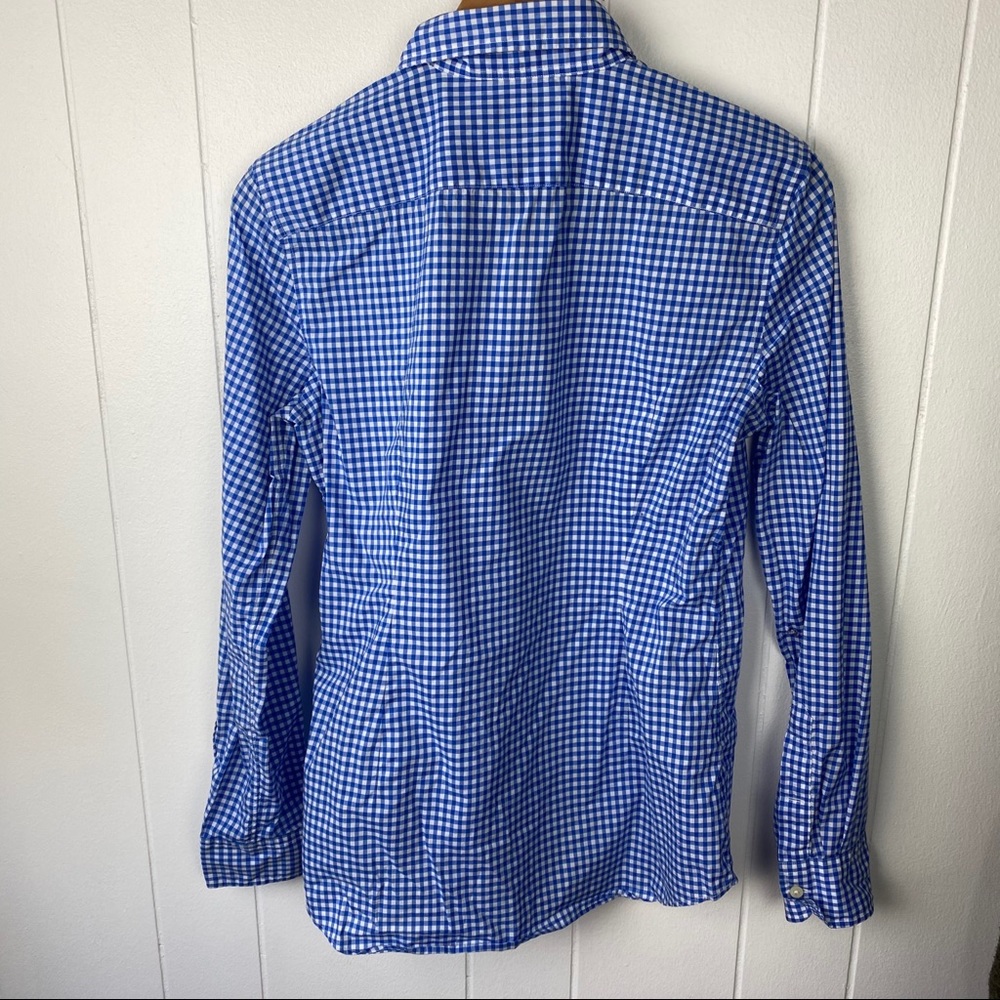 Ralph Lauren Blue Gingham Button Down Shirt 10 - Picture 4 of 4